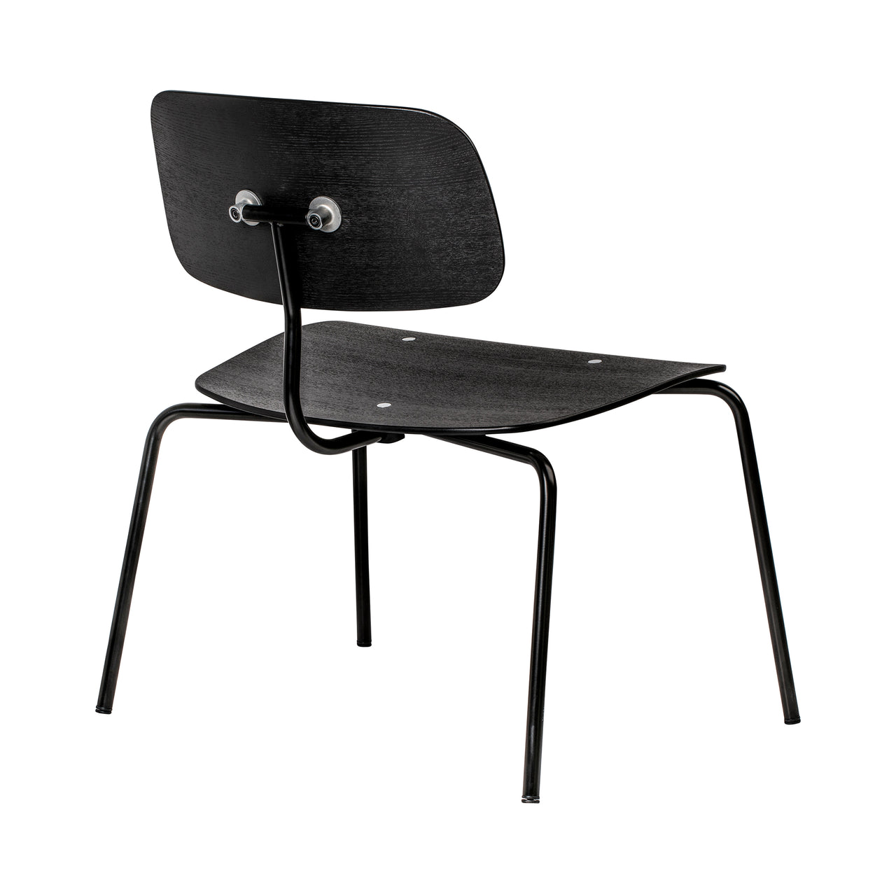 Kevi 2063 Lounge Chair: Black Lazure + Powder Coated Black