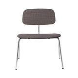 Kevi 2063 Lounge Chair: Polished Chrome + Front Upholstered + Black Lazure