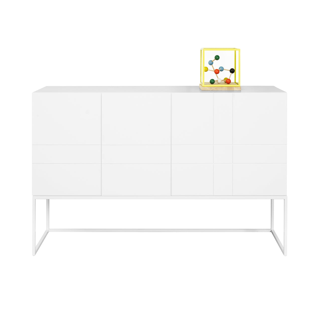 Kilt Light 137 Cabinet with Drawers: White