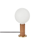Knuckle Table Lamp: Walnut + Sphere IV