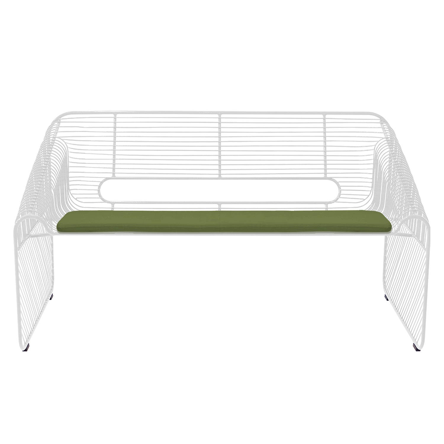 Love Seat: White + With Palm Seat Pad
