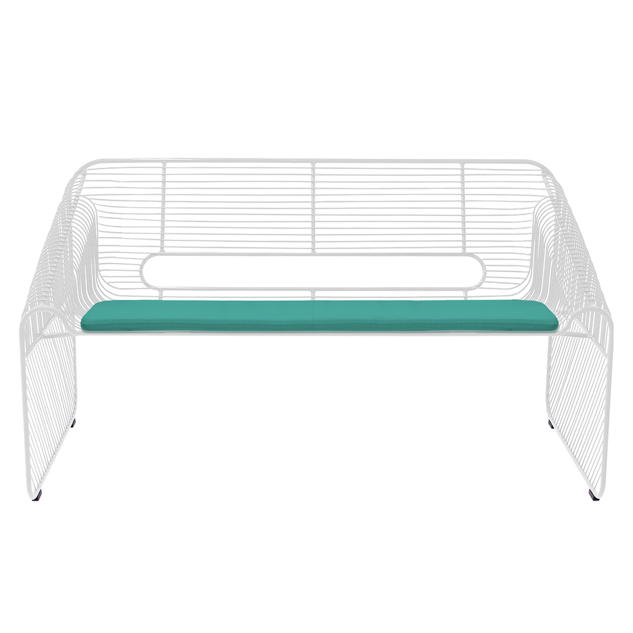 Love Seat: White + With Teal Seat Pad