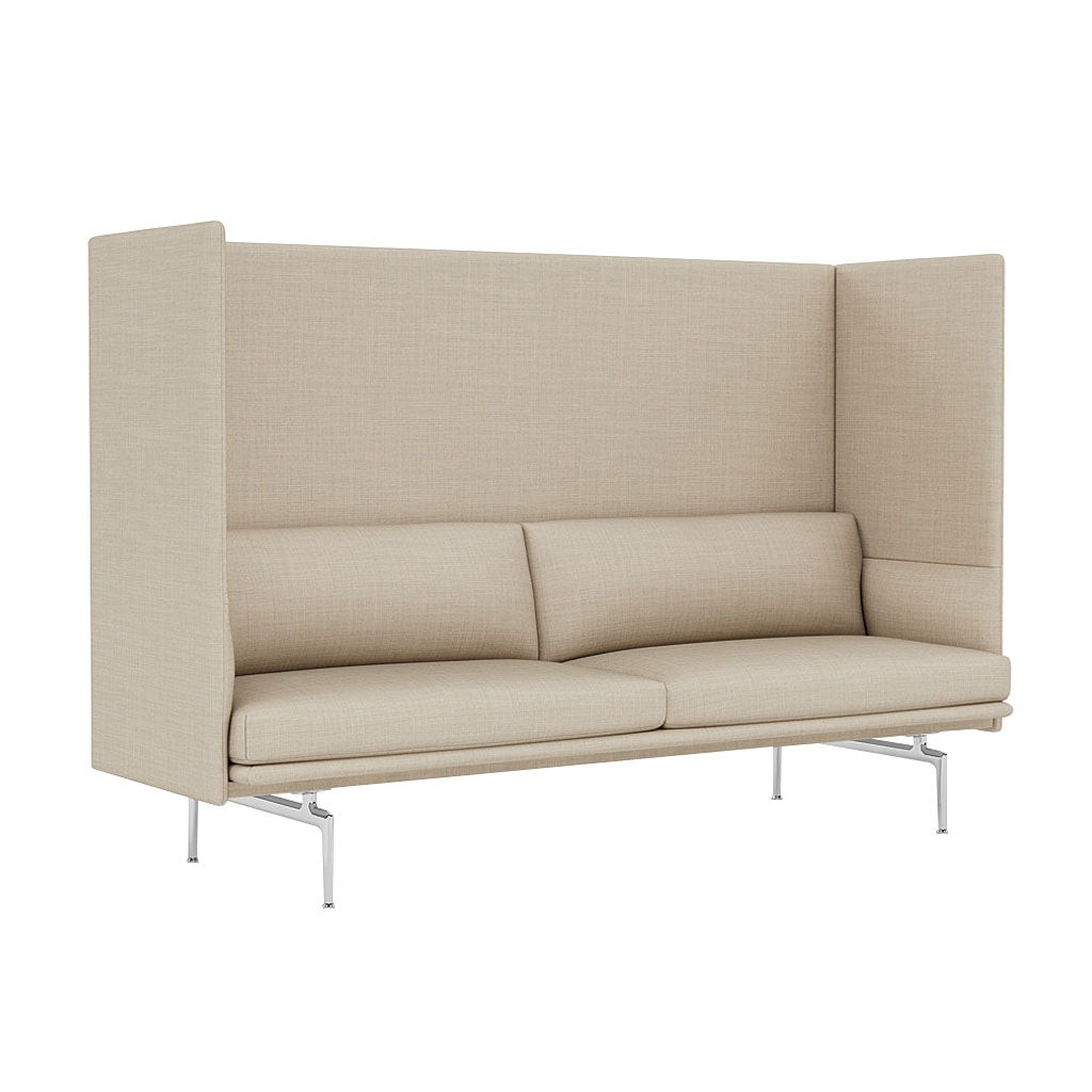 Outline Highback 3-Seater Sofa: High + Polished Aluminum