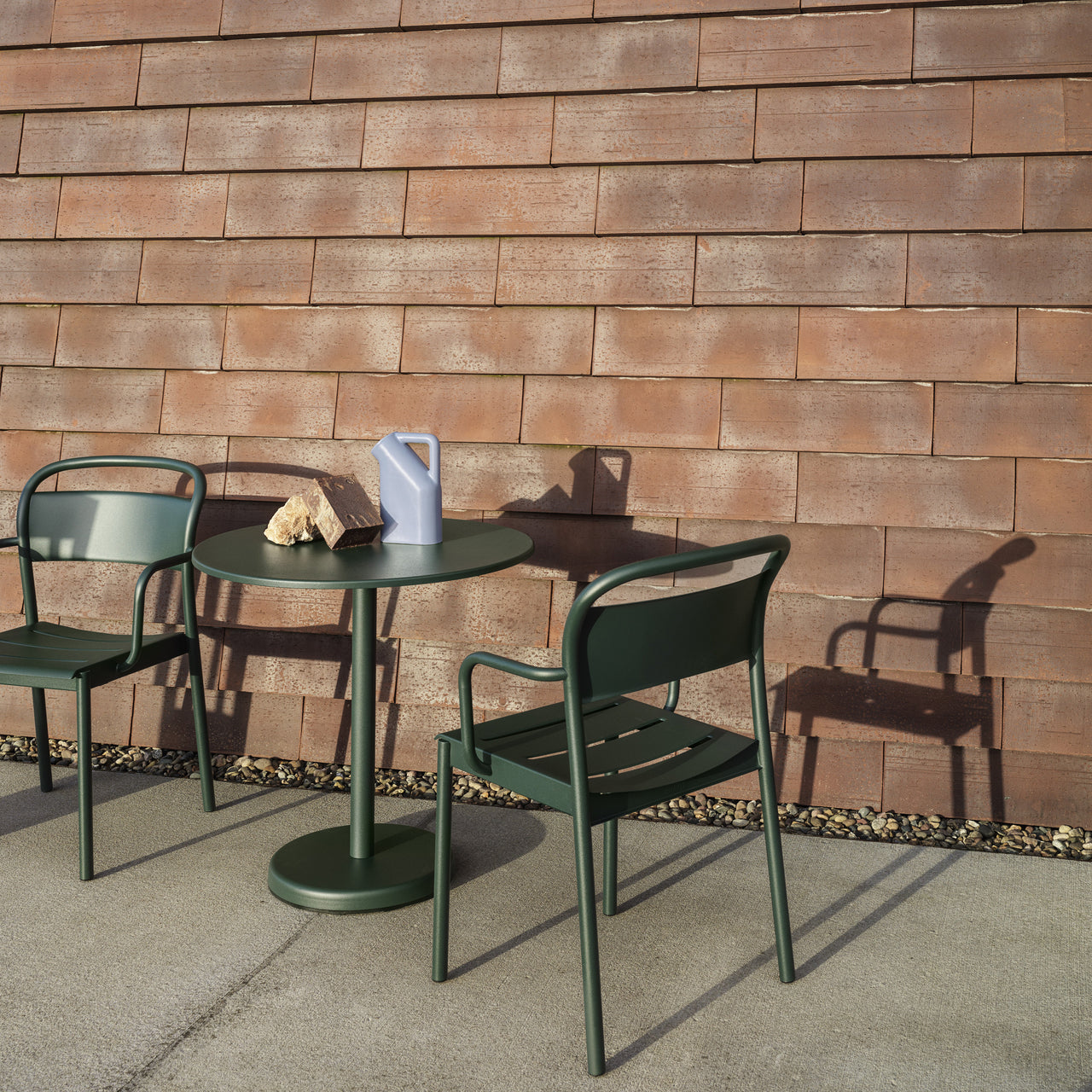 Linear Steel Armchair: Stacking - Quick Ship