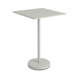 Linear Steel Café Table: High + Grey + Square