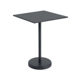 Linear Steel Café Table: Medium + Black + Square