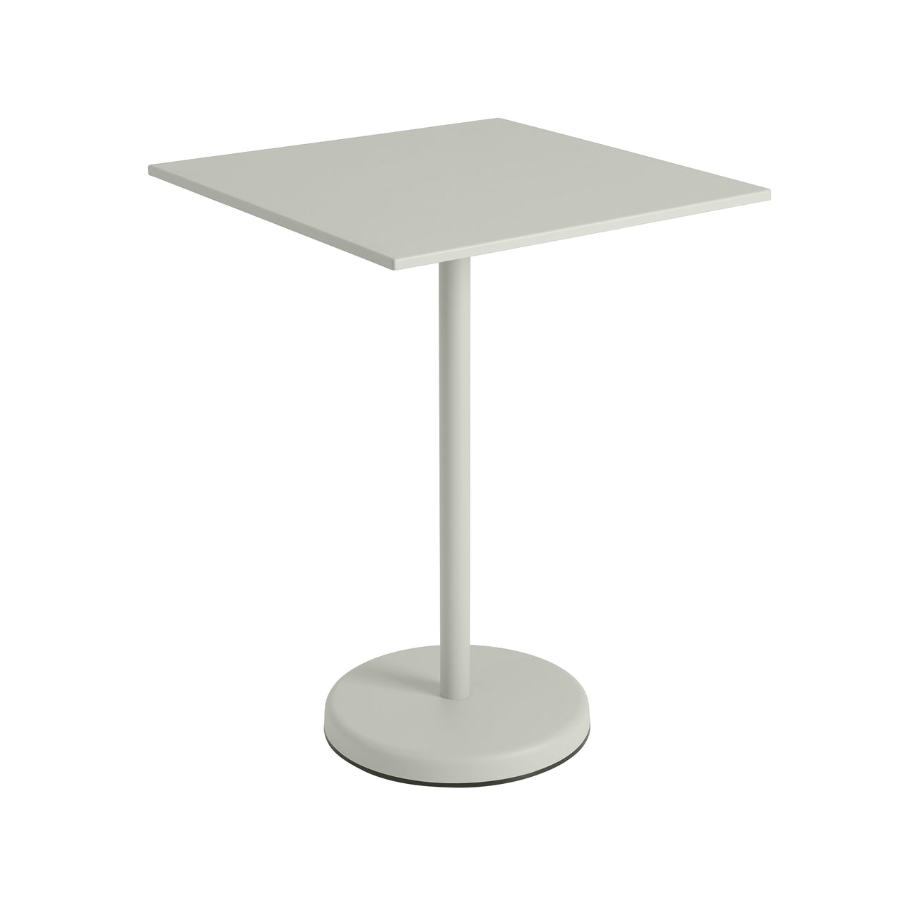 Linear Steel Café Table: Medium + Grey + Square