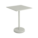 Linear Steel Café Table: Medium + Grey + Square