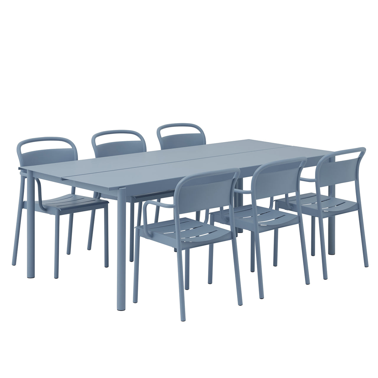 Linear Steel Armchair: Stacking - Quick Ship