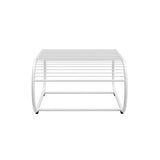 Loop Ottoman/Table: White + Without Seatpad