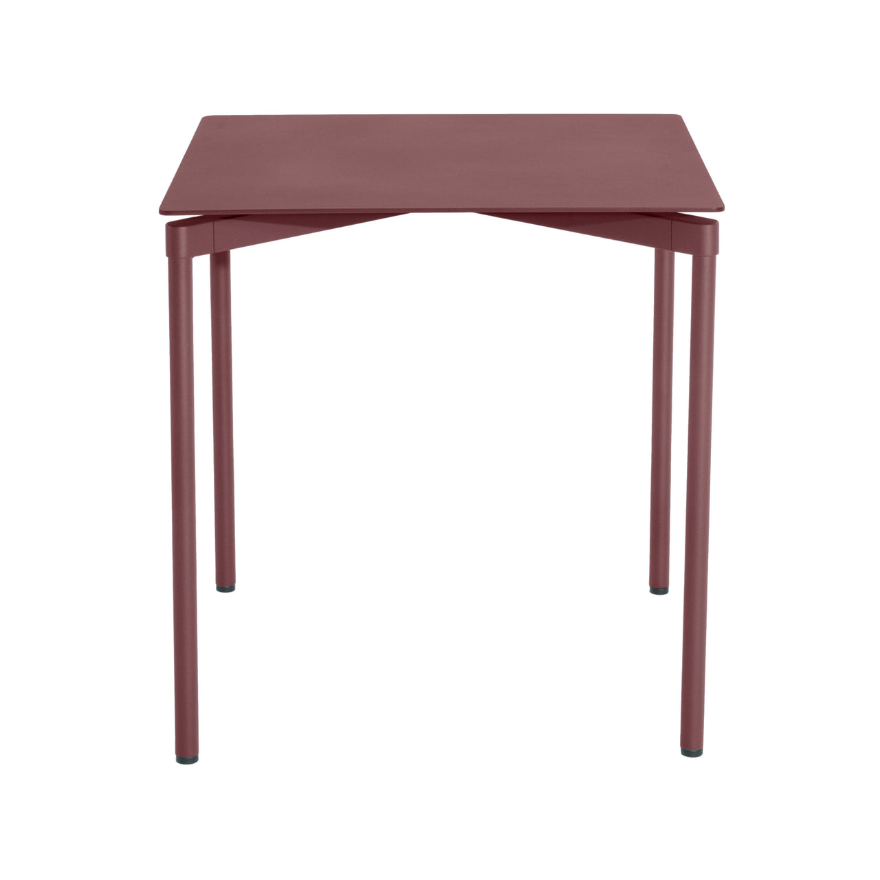 Fromme Dining Table: Square + Brown Red