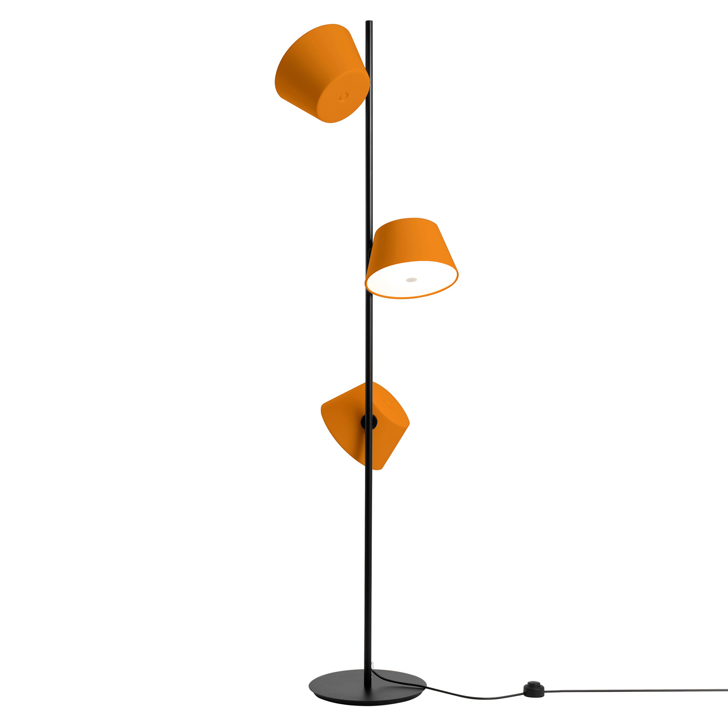 Tam Tam Floor Lamp: Three Shades + Orange