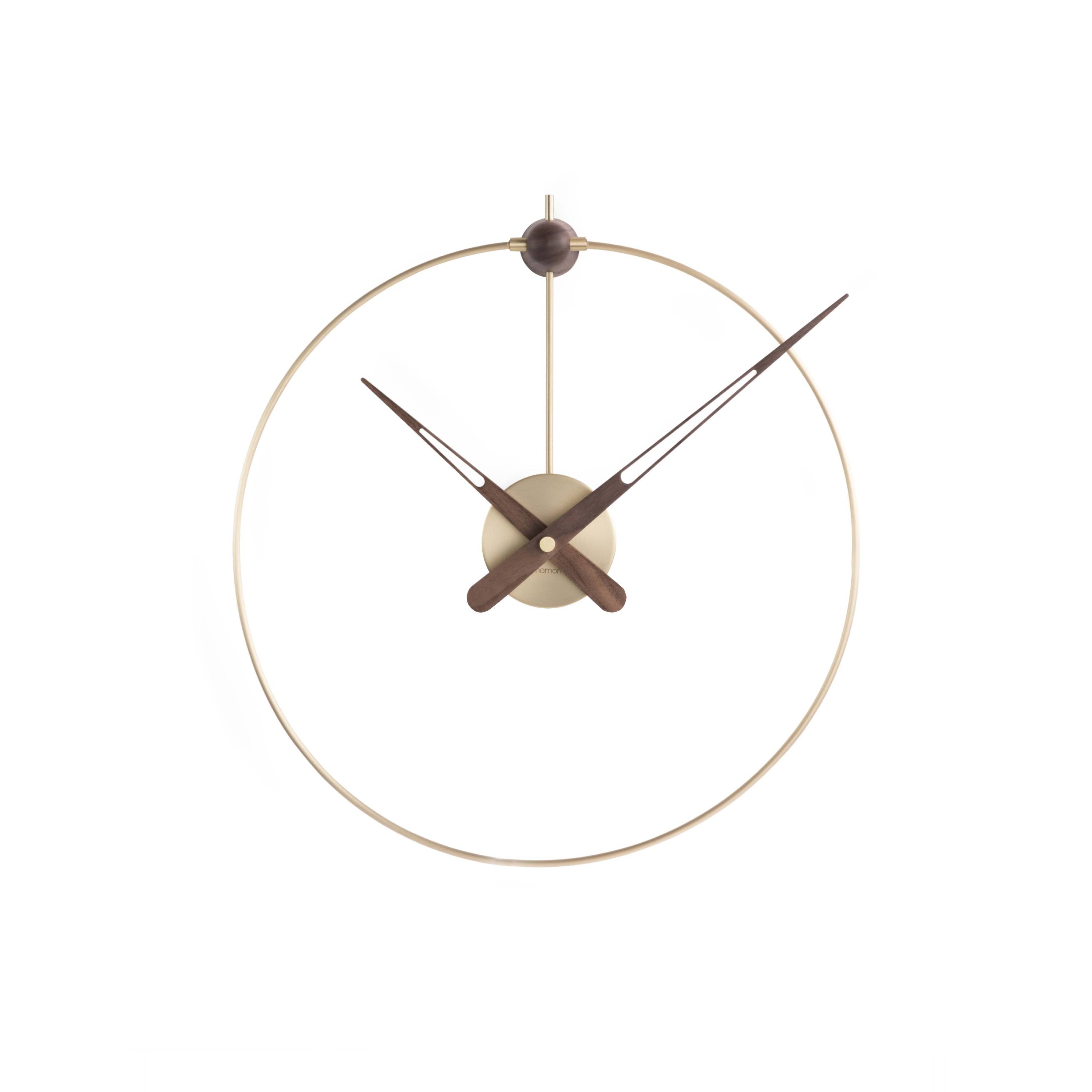 Micro Anda Wall Clock: Polished Brass