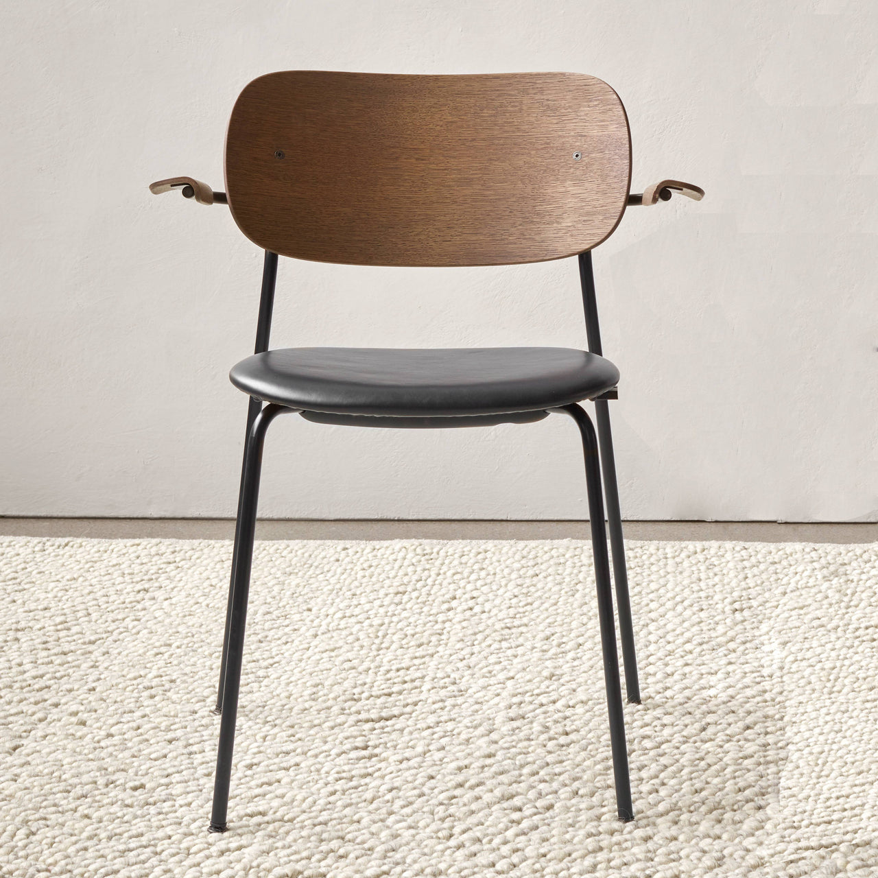 Co Dining Chair with Armrest: Seat Upholstered