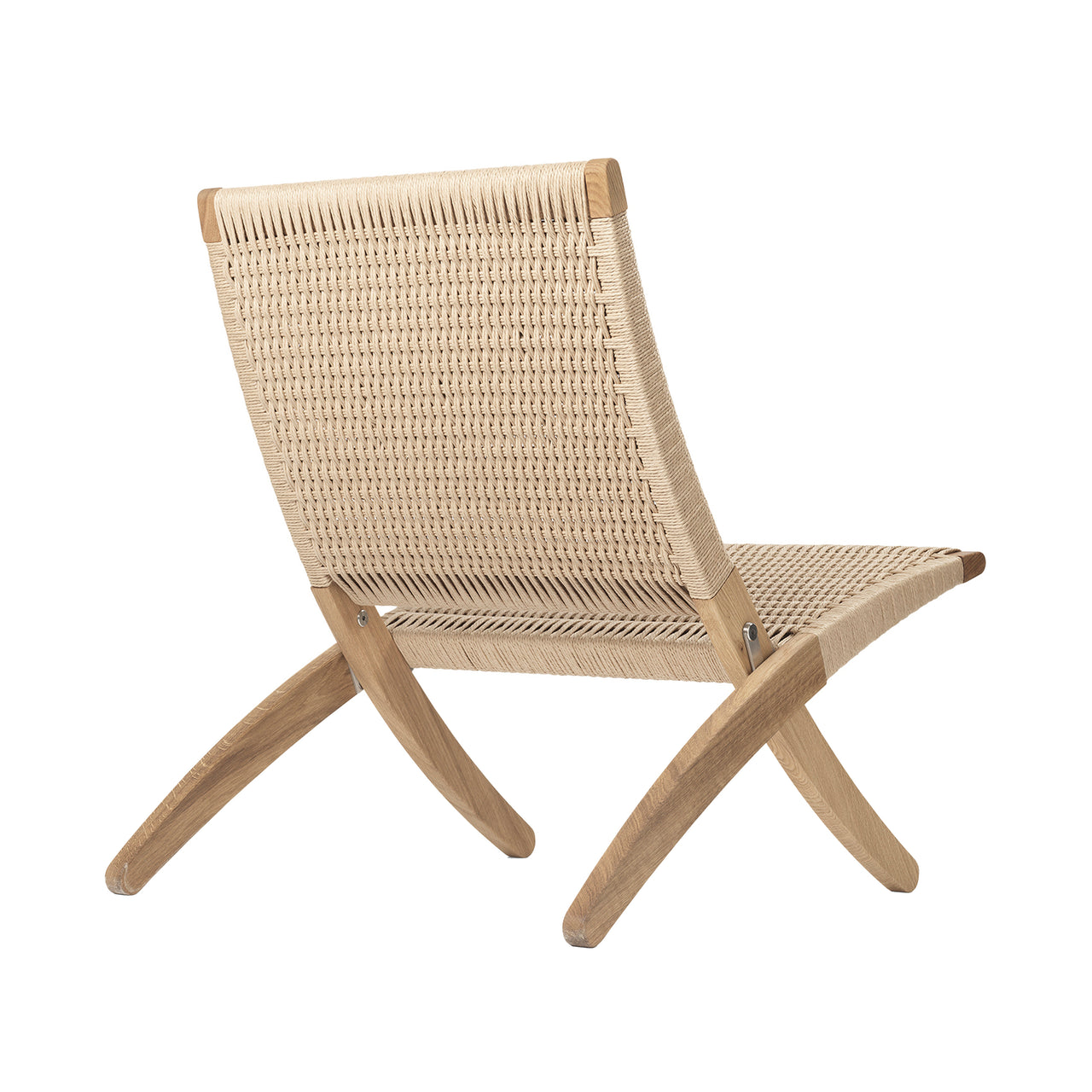 MG501 Outdoor Cuba Chair: Paper Cord + Oiled Oak