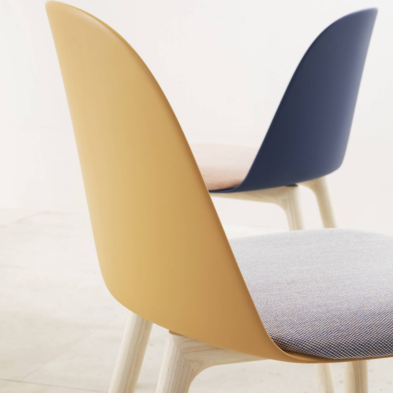 Mariolina Side Chair: Wood Base + Upholstery