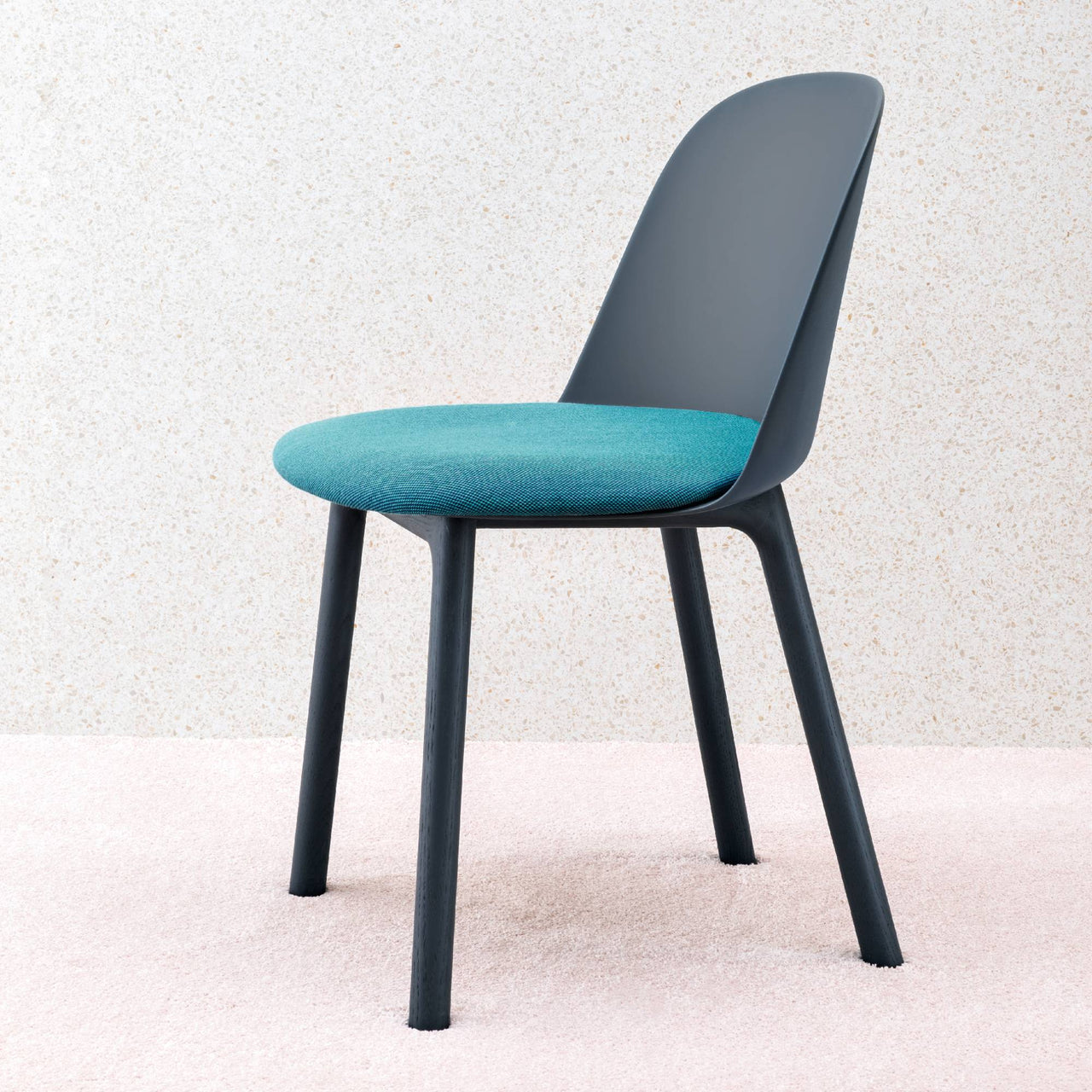 Mariolina Side Chair: Wood Base + Upholstery