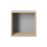 Mini Stacked Storage 2.0: Medium Storage Cube + Oak + Light Grey