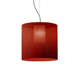 Moaré Pendant Lamp: Large (Single Shade) + Red