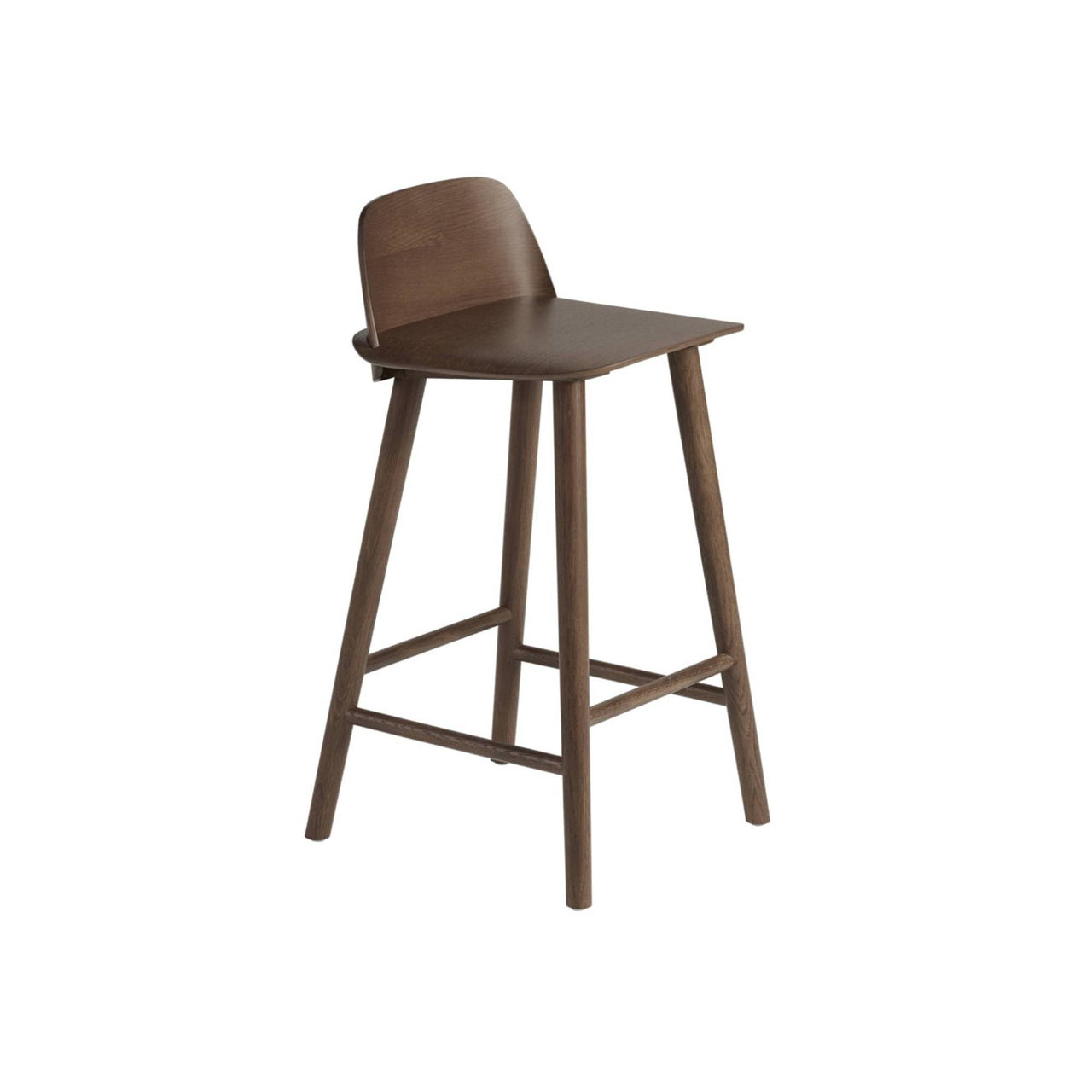 Nerd Bar + Counter Stool: Counter + Stained Dark Brown