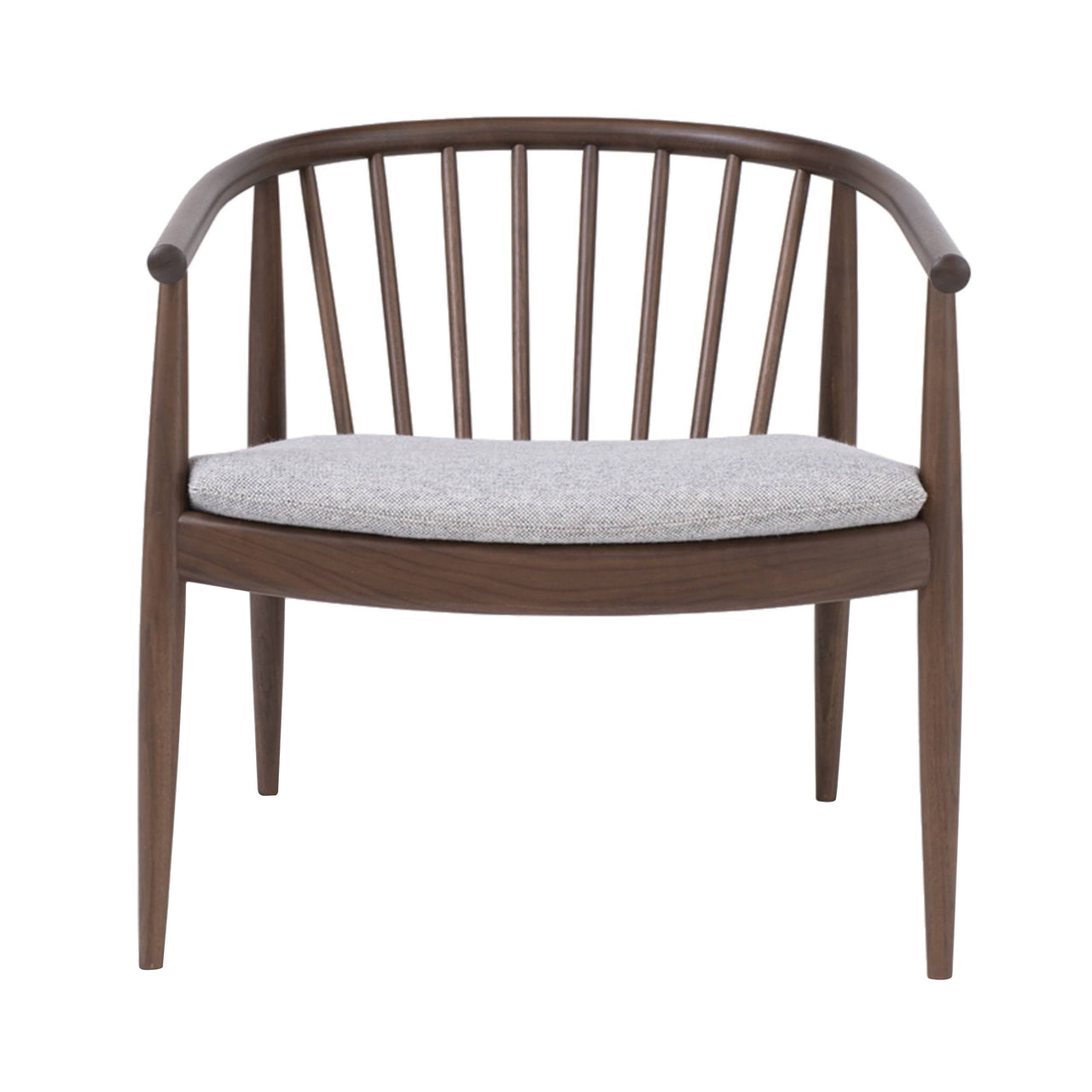 Reprise Chair: Upholstered + Natural Walnut + Without Back Cushion