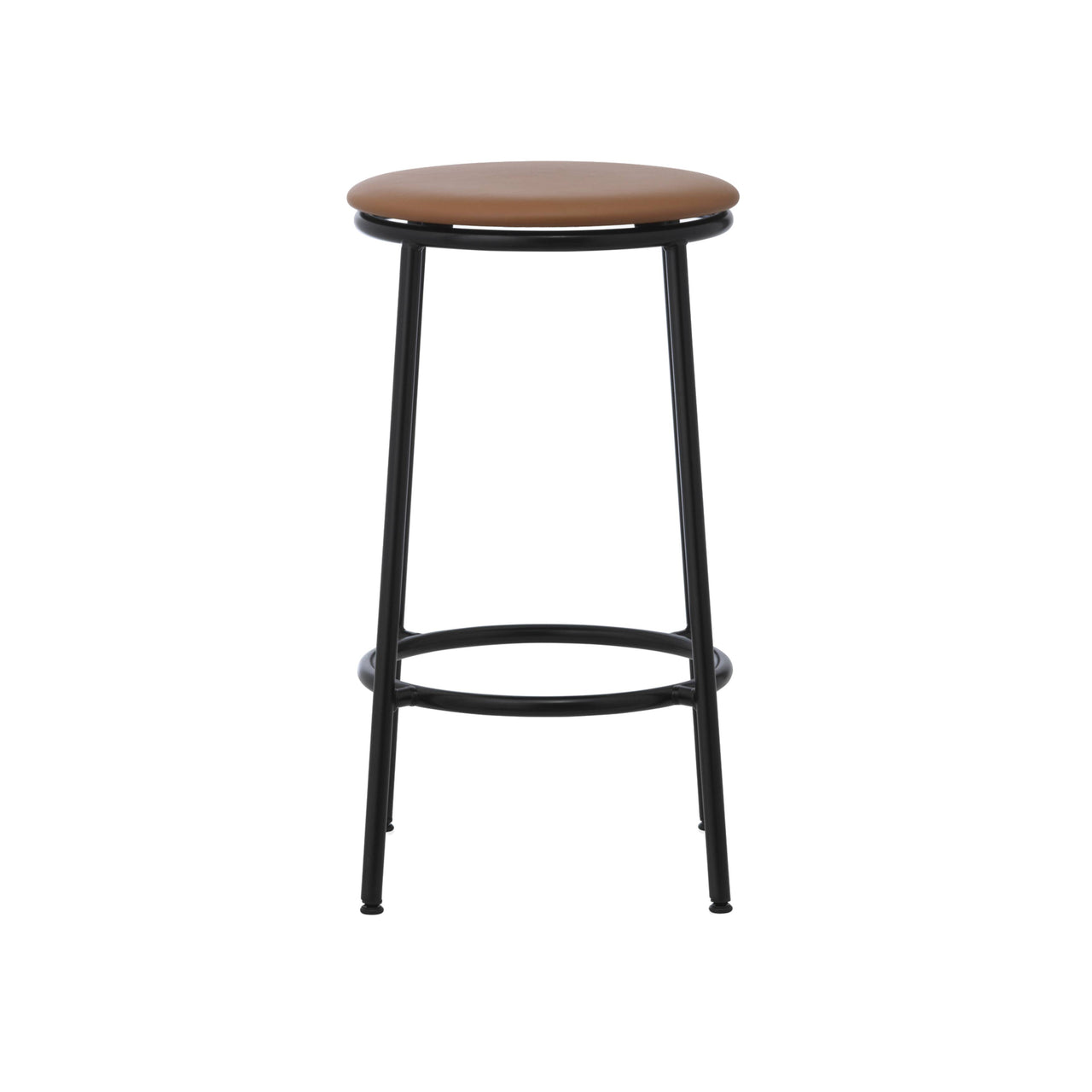 Circa Bar + Counter Stool: Upholstered + Counter + Ultra Leather Brandy