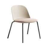 Mariolina Side Chair Upholstered: Silk Grey + Lacquered Anthracite
