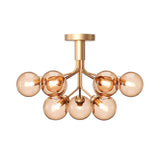 Apiales 9 Ceiling: Brushed Brass + Optic Gold