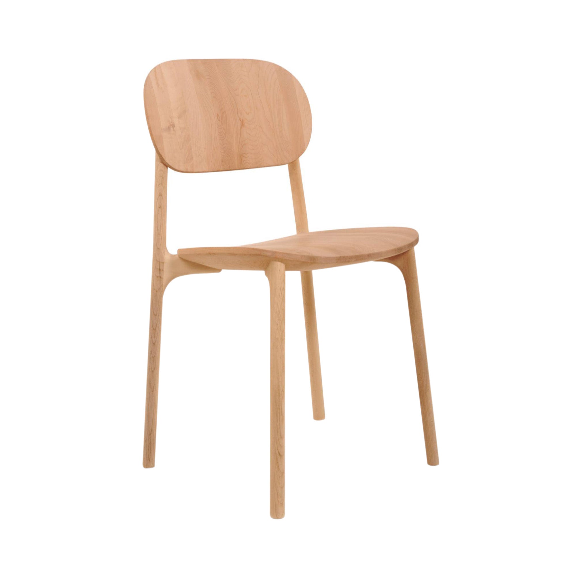 Unna Chair: Reshma Edge III + Oiled Oak + Black + Without Cushion