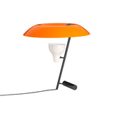 Model 548 Table Lamp: Dark Burnished Brass + Orange