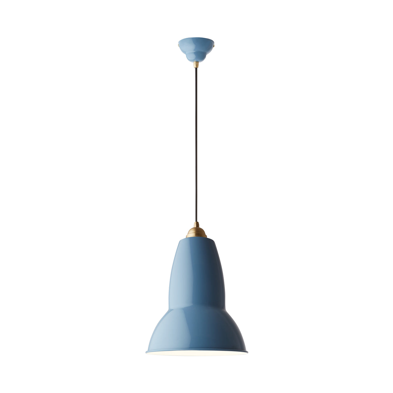 Original 1227 Brass Maxi Pendant Light: Dusty Blue