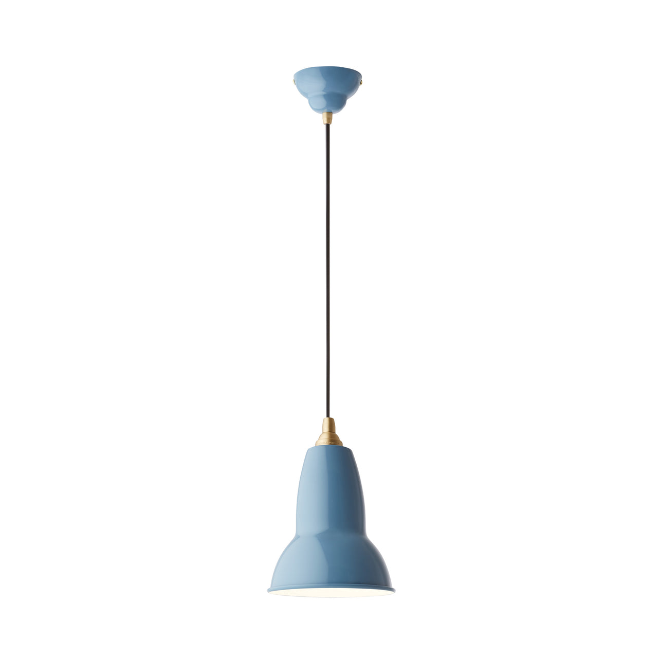 Original 1227 Brass Pendant Light: Dusty Blue