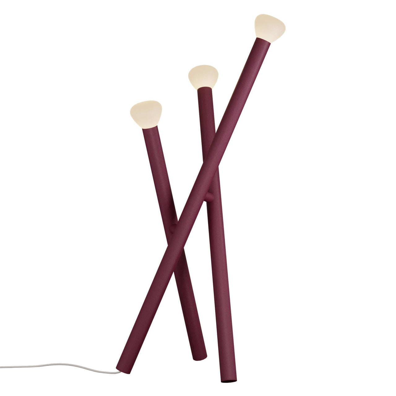 Parc 05 Floor Lamp: Textured Burgundy + Beige