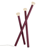 Parc 05 Floor Lamp: Textured Burgundy + Beige