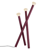 Parc 05 Floor Lamp: Textured Burgundy + Black