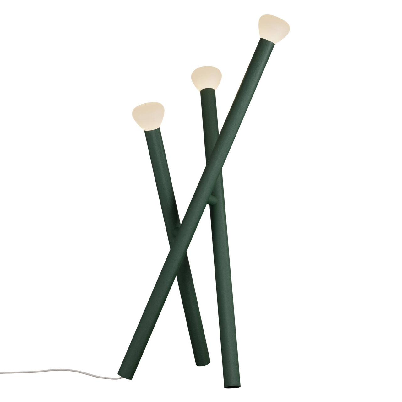 Parc 05 Floor Lamp: Textured Green + Beige