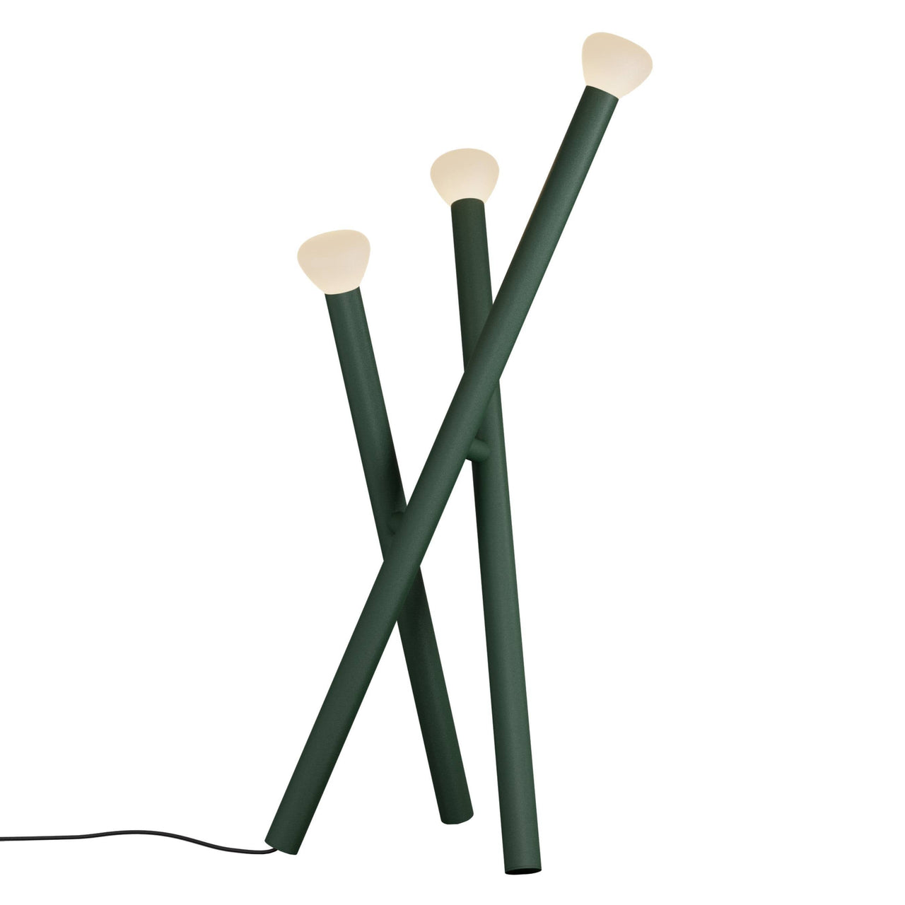 Parc 05 Floor Lamp: Textured Green + Black
