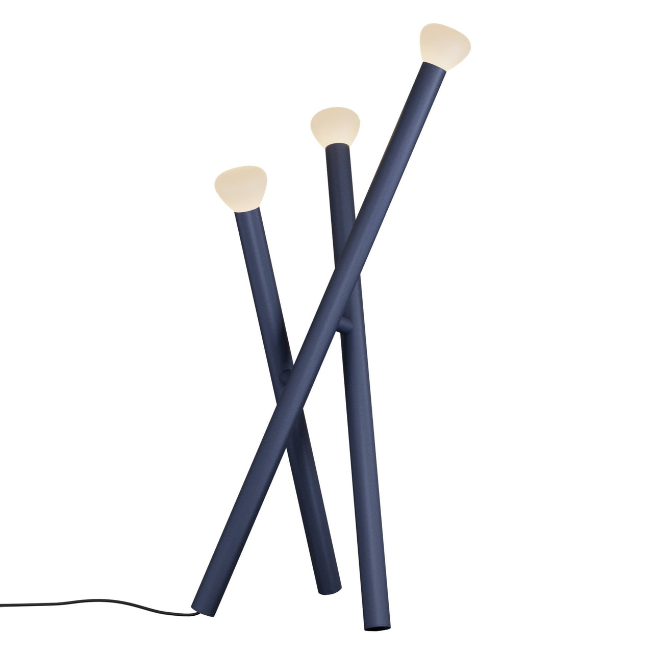 Parc 05 Floor Lamp: Textured Midnight Blue + Black