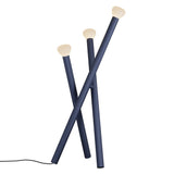 Parc 05 Floor Lamp: Textured Midnight Blue + Black