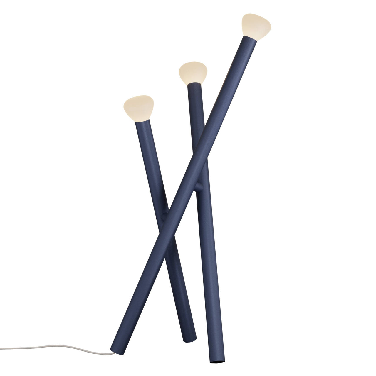 Parc 05 Floor Lamp: Textured Midnight Blue + Beige