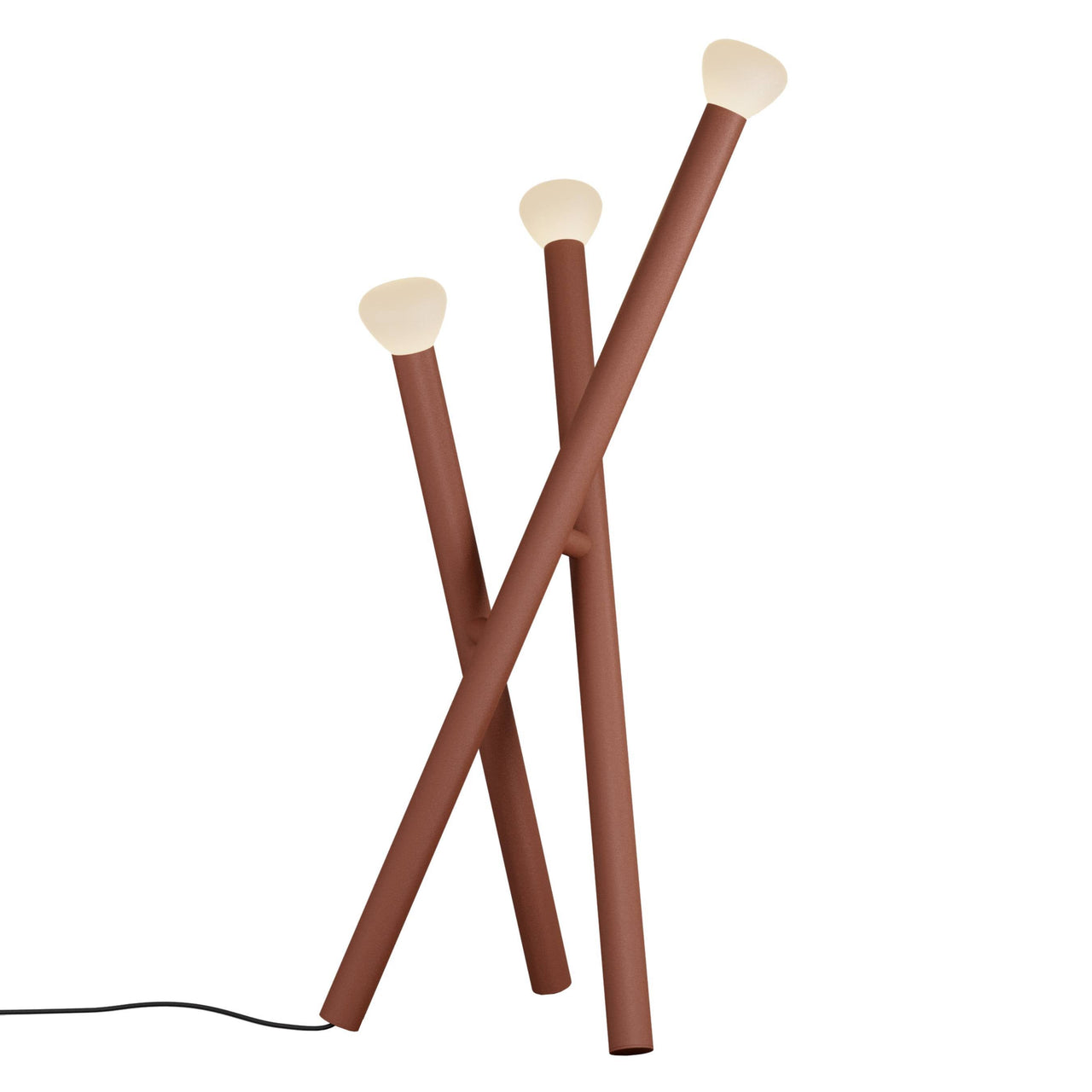 Parc 05 Floor Lamp: Textured Terracotta + Black