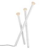 Parc 05 Floor Lamp: Textured White + Black