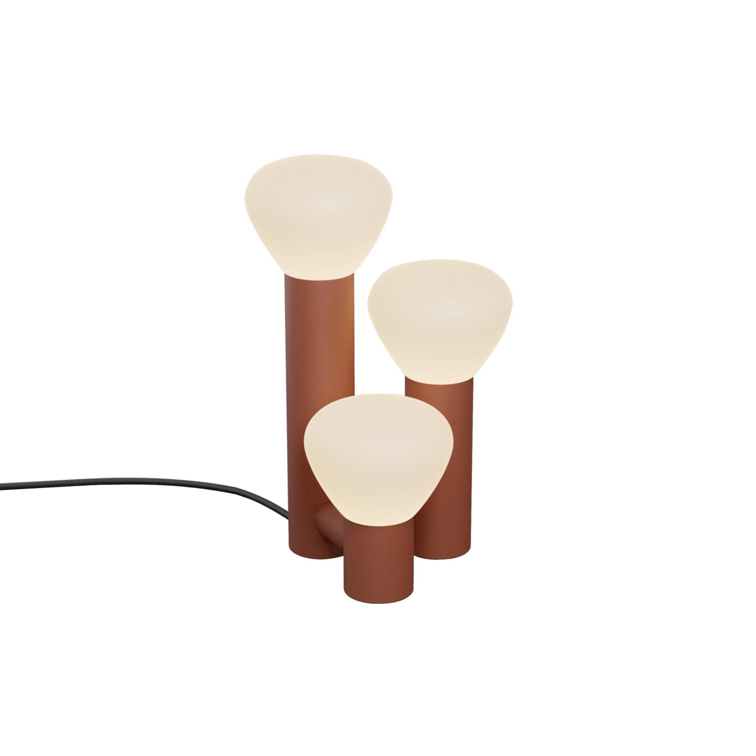 Parc 06 Table Lamp: Footswitch +  Terracotta + Black