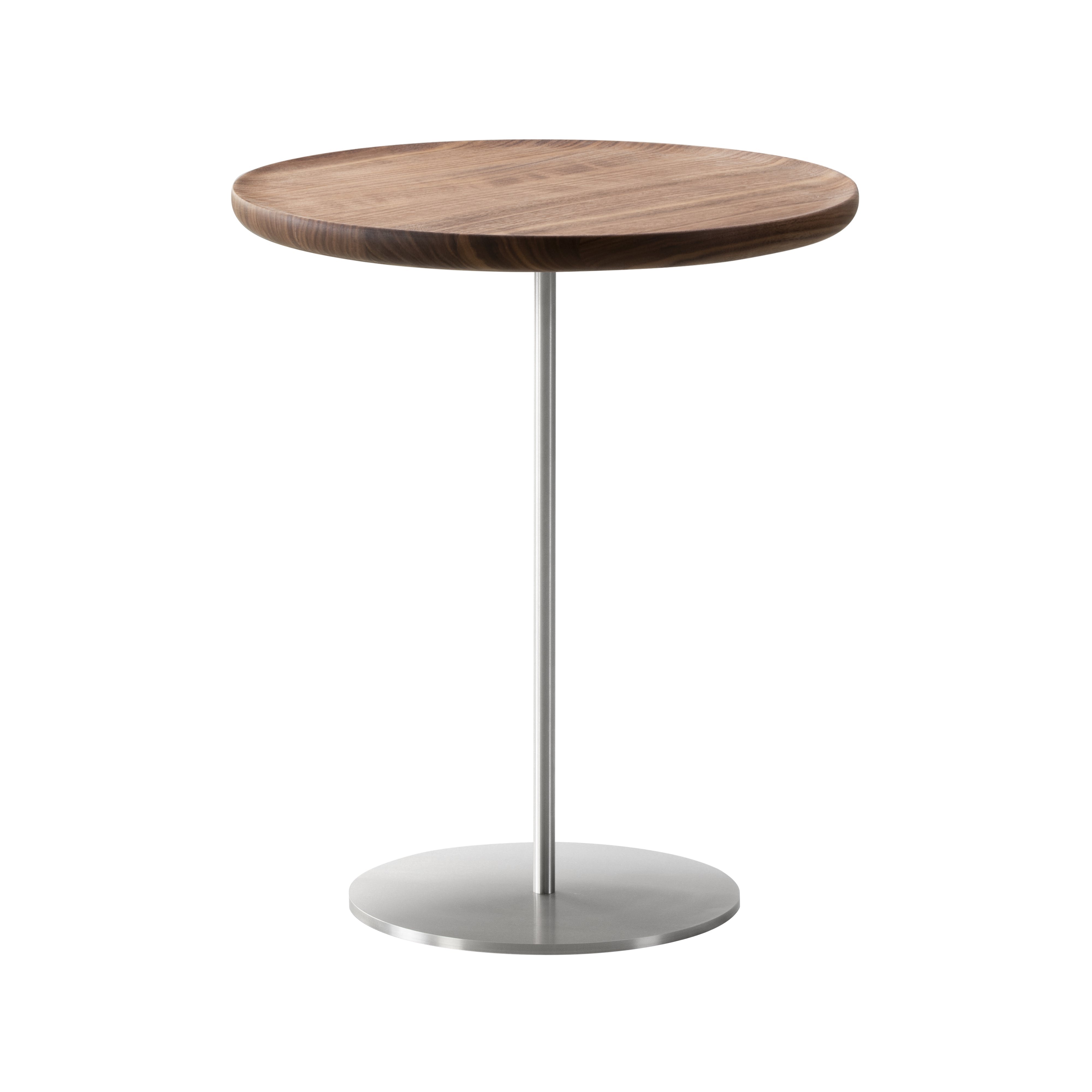 Pal Table: Large + High + Lacquered Walnut + Stainless Steel