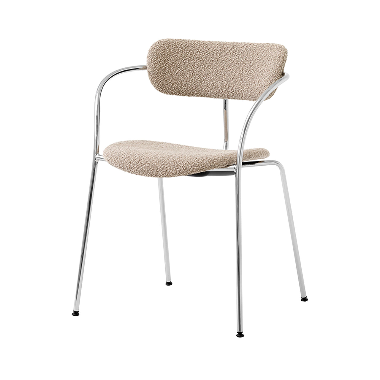 Pavilion Stacking Armchair Fully Upholstered: AV13 + Chrome