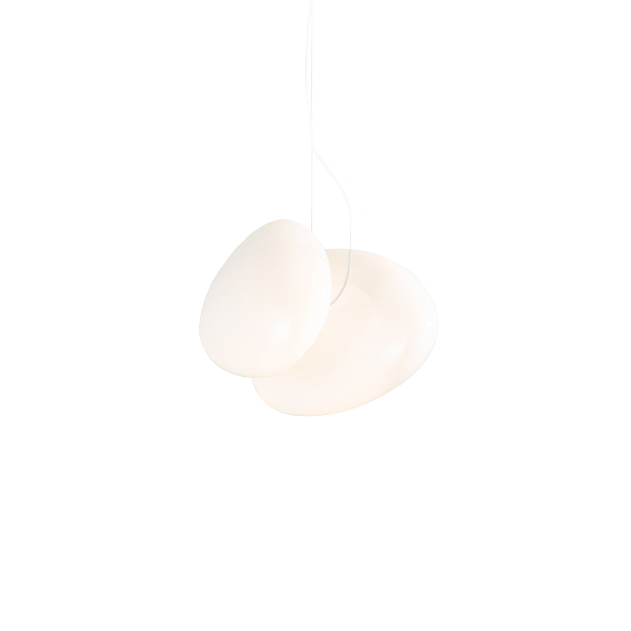 Pebble Pendant Light: Size B + Size C + Pearl + Pearl