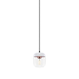 Acorn Pendant: White + Polished Copper + Black (Plug-in)