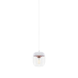 Acorn Pendant: White + Polished Copper + White (Plug-in)