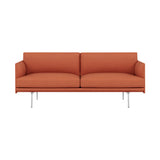 Outline 2-Seater Sofa: Polished Aluminum