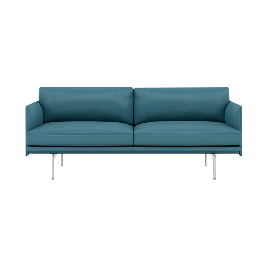 Outline 2-Seater Sofa: Polished Aluminum